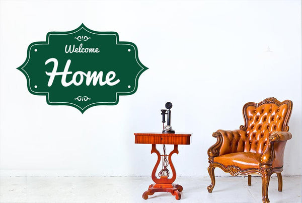 Welcome Home Vintage Sign Wall Sticker