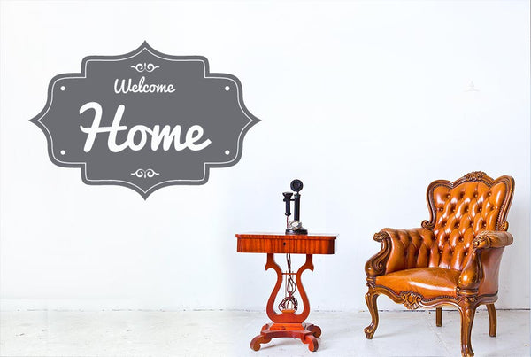 Welcome Home Vintage Sign Wall Sticker