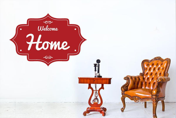 Welcome Home Vintage Sign Wall Sticker