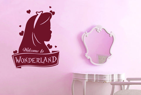 Welcome To Wonderland Wall Sticker