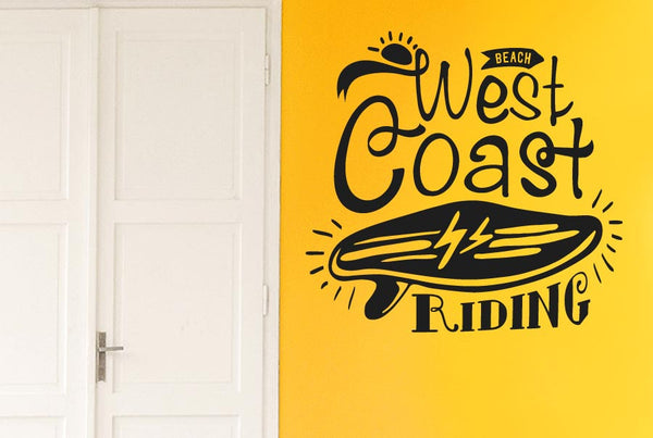 West Coast Riding Beach Wall Sticker