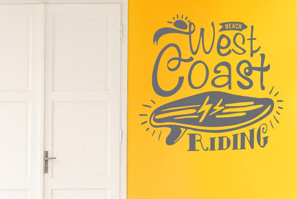 West Coast Riding Beach Wall Sticker