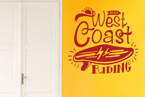 West Coast Riding Beach Wall Sticker