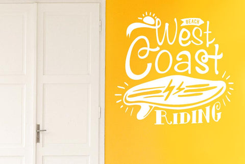 West Coast Riding Beach Wall Sticker