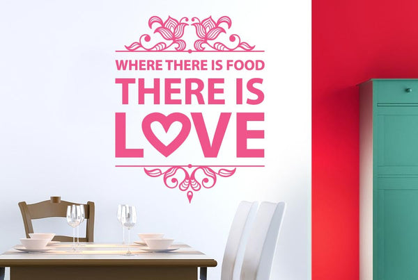 Where There Is Food There Is Love Wall Sticker