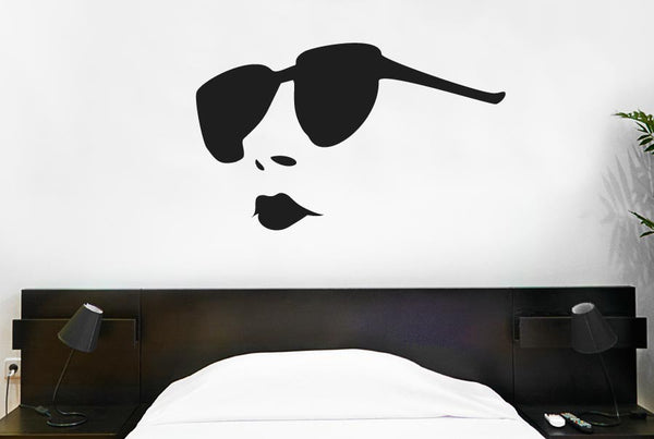 Woman Wearing Sunglasses Wall Sticker