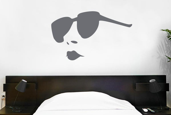 Woman Wearing Sunglasses Wall Sticker