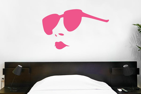 Woman Wearing Sunglasses Wall Sticker