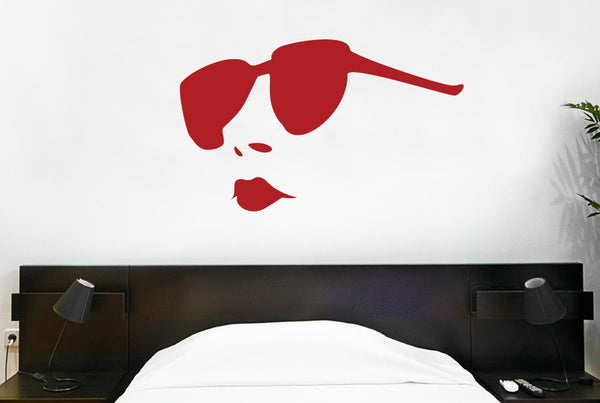 Woman Wearing Sunglasses Wall Sticker