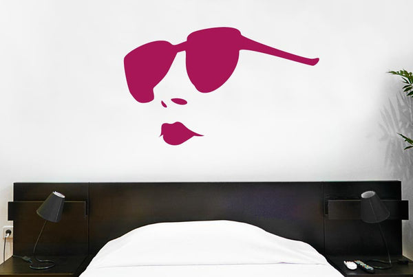 Woman Wearing Sunglasses Wall Sticker