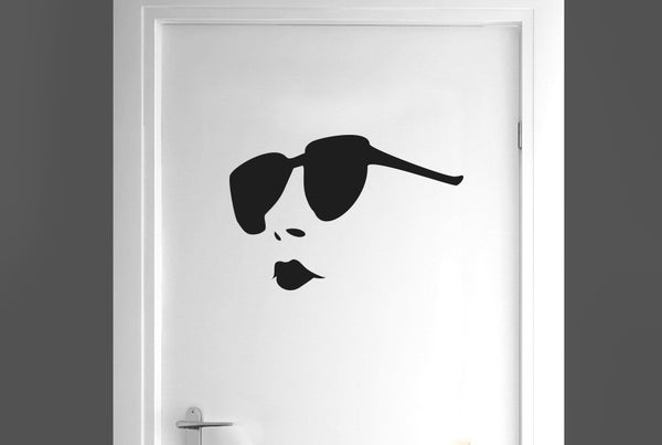 Women Wearing Sunglasses Door Room Sticker