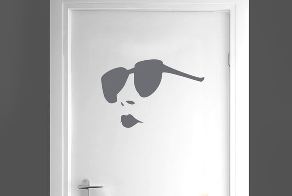 Women Wearing Sunglasses Door Room Sticker