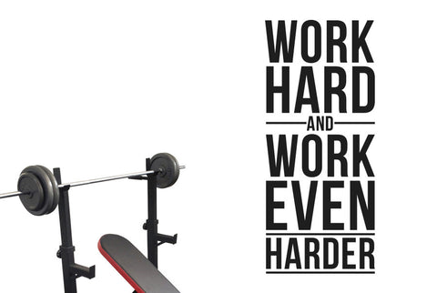 Work Hard And Work Even Harder Wall Sticker