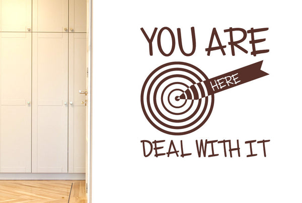 You Are Here Deal With It Wall Sticker