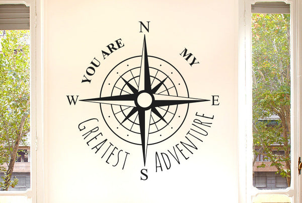 You Are My Greatest Adventure Compass Wall Sticker