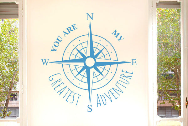 You Are My Greatest Adventure Compass Wall Sticker
