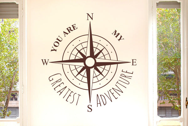 You Are My Greatest Adventure Compass Wall Sticker