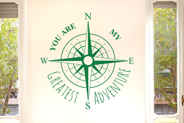 You Are My Greatest Adventure Compass Wall Sticker