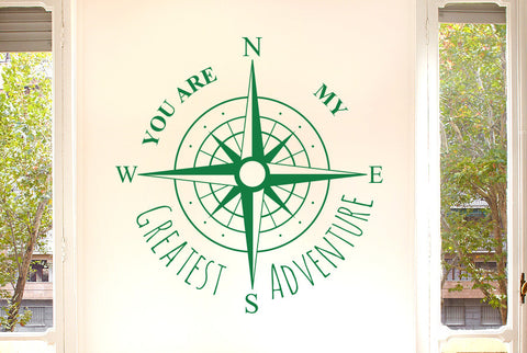 You Are My Greatest Adventure Compass Wall Sticker