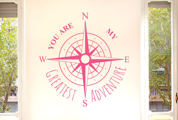 You Are My Greatest Adventure Compass Wall Sticker