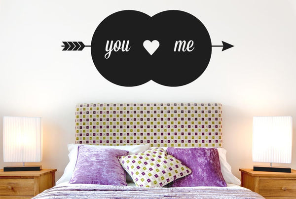 You Love Me Arrow Through Heart Wall Sticker