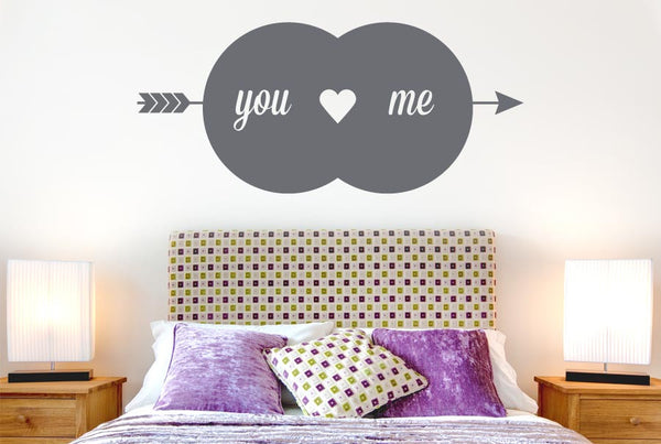 You Love Me Arrow Through Heart Wall Sticker