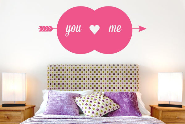 You Love Me Arrow Through Heart Wall Sticker