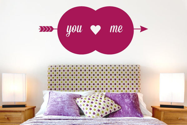 You Love Me Arrow Through Heart Wall Sticker