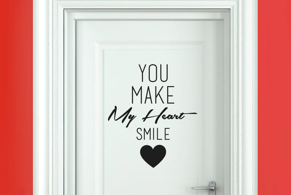 You Make My Heart Smile Door Room Sticker