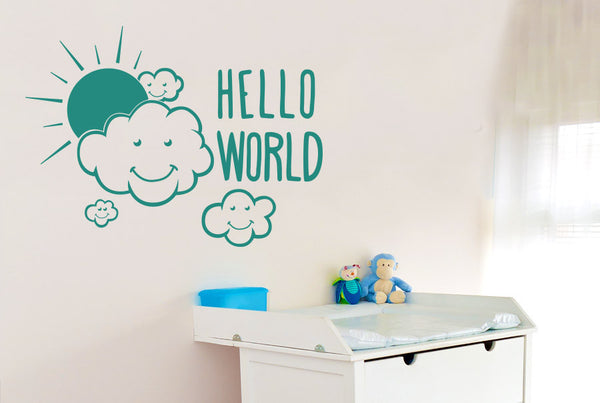 Hello World Wall Sticker