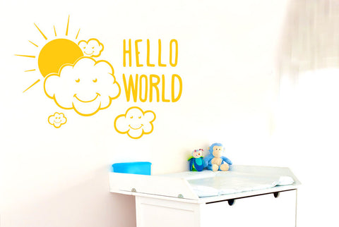 Hello World Wall Sticker