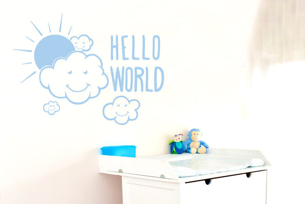 Hello World Wall Sticker