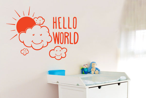 Hello World Wall Sticker
