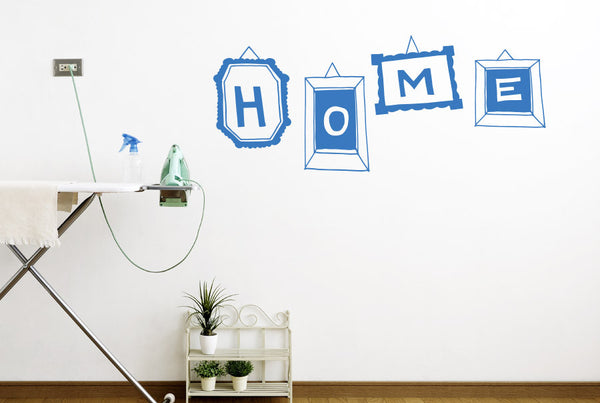 Home Sign In Different Frames Wall Sticker