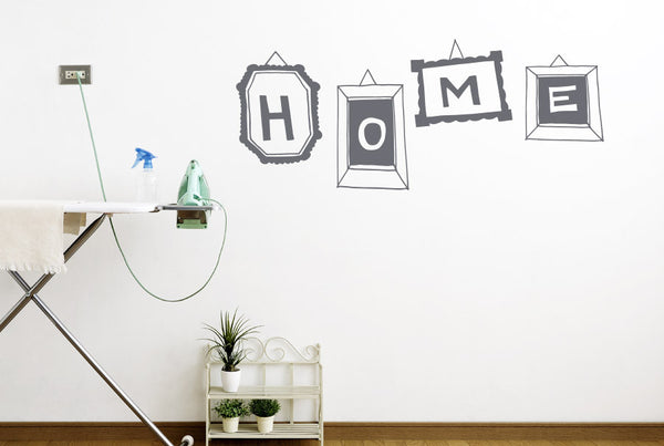 Home Sign In Different Frames Wall Sticker