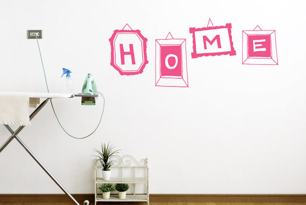 Home Sign In Different Frames Wall Sticker