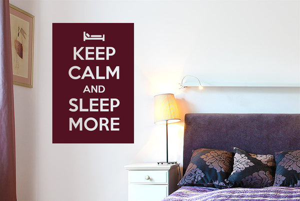 Keep Calm And Sleep More Wall Sticker