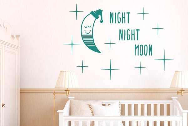 Night Night Moon Wall Sticker