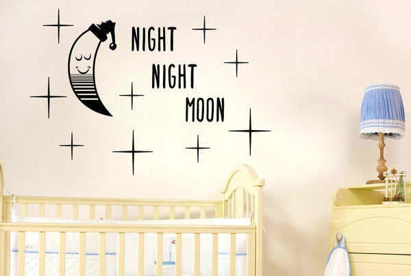 Night Night Moon Wall Sticker