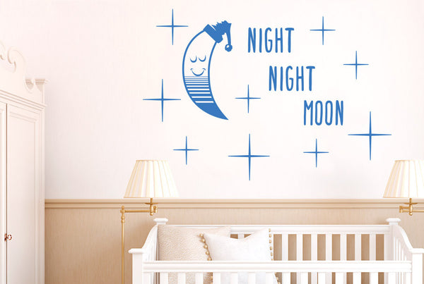 Night Night Moon Wall Sticker