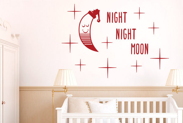 Night Night Moon Wall Sticker