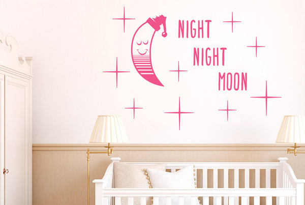 Night Night Moon Wall Sticker