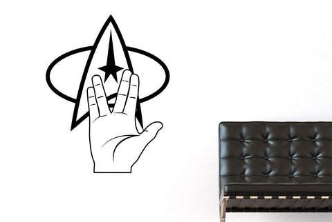 Star Trek Logo And Hand Wall Sticker