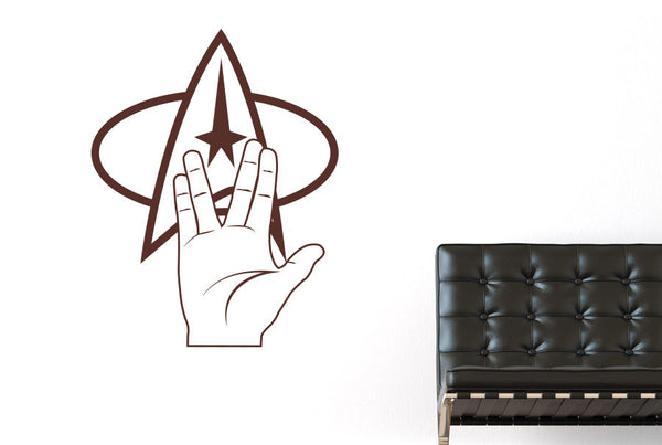 Star Trek Logo And Hand Wall Sticker