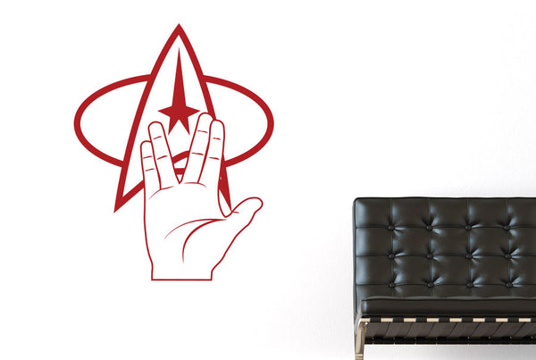 Star Trek Logo And Hand Wall Sticker