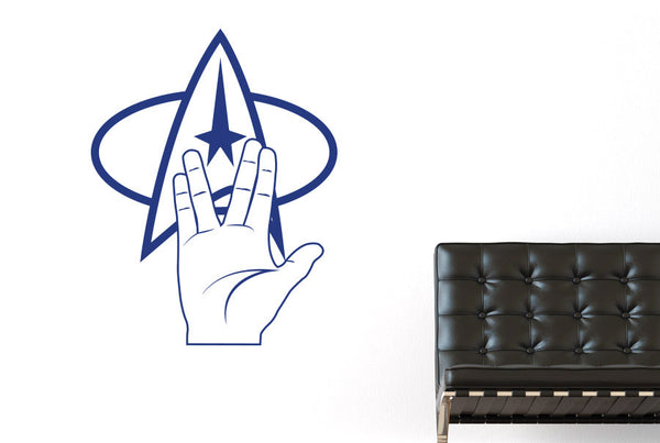 Star Trek Logo And Hand Wall Sticker