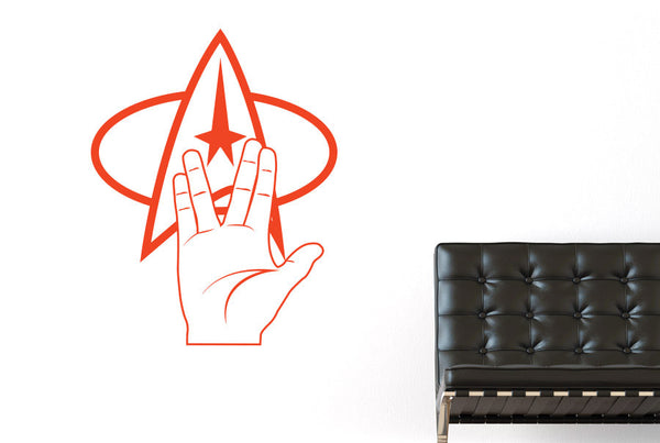Star Trek Logo And Hand Wall Sticker