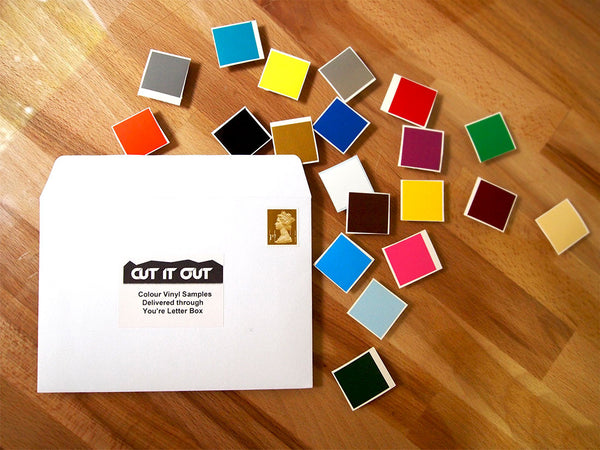 FREE 20 Colour Vinyl Sample Swatch Chart - limit 1 per customer